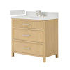 Custom image for Scandinavian Oak with Brushed Nickel Trim / Giotto Quartz / No Mirror