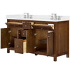 Custom image for Dark Walnut with Brushed Nickel Trim / Giotto Quartz / No Mirror
