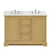 Custom image for Honey Oak with Polished Chrome Trim / White Quartz / No Mirror