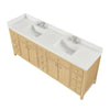 Custom image for Scandinavian Oak with Brushed Nickel Trim / White Quartz / No Mirror