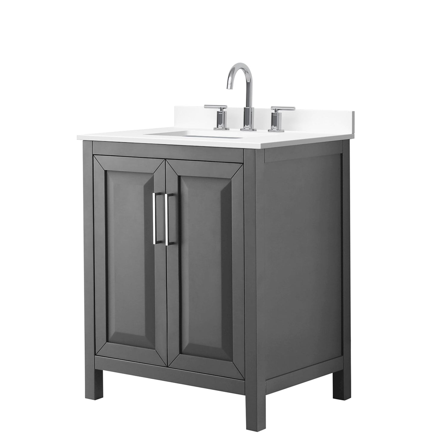 Daria Bathroom Vanity with Countertop 30 inch Single Sink 3-hole Faucet Setup