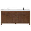 Custom image for Dark Walnut with Matte Black Trim / White Quartz / No Mirror