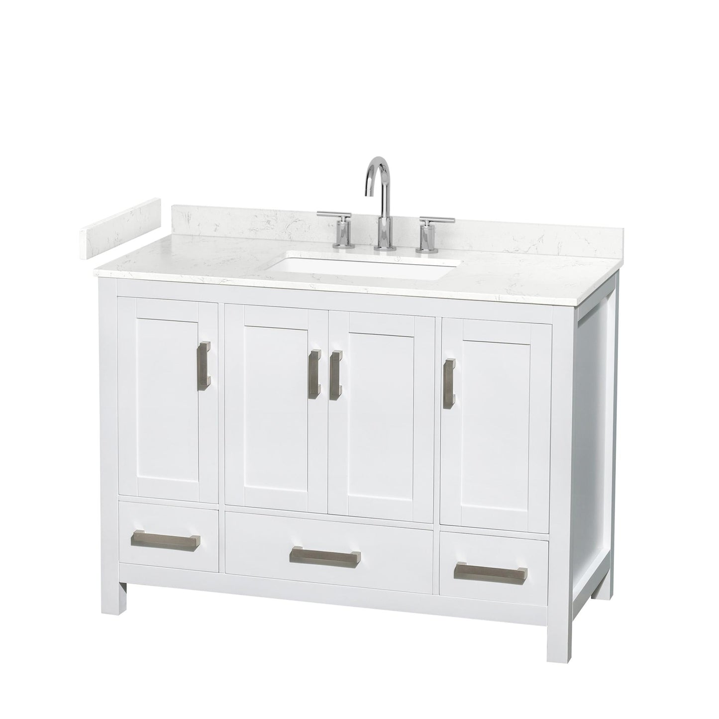 Sheffield Bathroom Vanity with Countertop 48 inch Single Sink 3-hole Faucet Setup