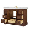Custom image for Dark Walnut with Brushed Gold Trim / Giotto Quartz / No Mirror