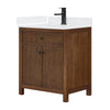 Custom image for Dark Walnut with Matte Black Trim / White Quartz / No Mirror