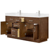 Custom image for Dark Oak with Brushed Nickel Trim / Giotto Quartz / No Mirror