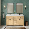 Custom image for Scandinavian Oak with Matte Black Trim / White Quartz / No Mirror