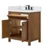 Custom image for Toasted Walnut with Matte Black Trim / White Quartz / No Mirror