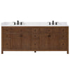 Custom image for Dark Walnut with Matte Black Trim / White Cultured Marble / No Mirror
