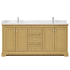 Custom image for Honey Oak with Polished Chrome Trim / White Cultured Marble / No Mirror