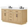 Custom image for Rift Oak with Matte Black Trim / White Cultured Marble / No Mirror