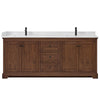 Custom image for Dark Walnut with Matte Black Trim / Giotto Quartz / No Mirror