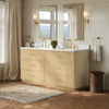 Custom image for Scandinavian Oak with Satin Bronze Trim / Giotto Quartz / No Mirror
