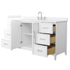 Custom image for White with Brushed Nickel Trim / White Quartz / No Mirror
