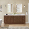 Custom image for Dark Walnut with Brushed Nickel Trim / Giotto Quartz / No Mirror