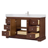 Custom image for Dark Walnut with Polished Chrome Trim / White Cultured Marble / No Mirror