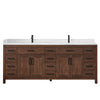 Custom image for Dark Walnut with Matte Black Trim / Giotto Quartz / No Mirror