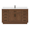 Custom image for Dark Oak with Matte Black Trim / White Quartz / No Mirror