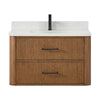 Custom image for Toasted Walnut with Matte Black Trim / Giotto Quartz / No Mirror