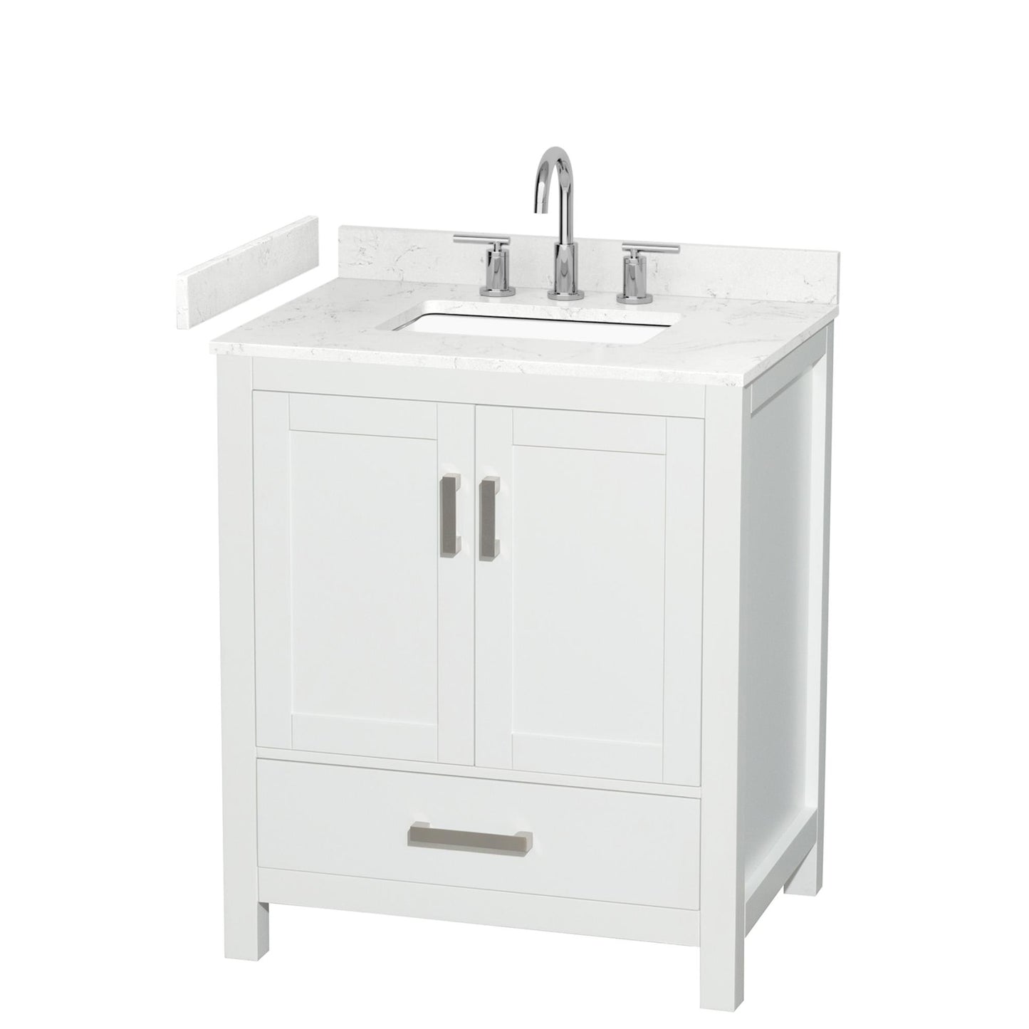 Sheffield Bathroom Vanity with Countertop 30 inch Single Sink 3-hole Faucet Setup