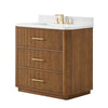 Custom image for Toasted Walnut with Satin Bronze Trim / Giotto Quartz / No Mirror