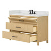 Custom image for Scandinavian Oak with Matte Black Trim / White Quartz / No Mirror