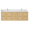 Custom image for Scandinavian Oak with Satin Bronze Trim / White Quartz / No Mirror