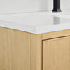 Custom image for Scandinavian Oak with Matte Black Trim / White Quartz / No Mirror