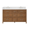 Custom image for Toasted Walnut with Brushed Nickel Trim / Giotto Quartz / No Mirror