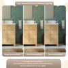 Custom image for Scandinavian Oak with Matte Black Trim / No Mirror