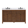 Custom image for Dark Walnut with Matte Black Trim / White Cultured Marble / No Mirror
