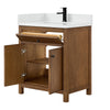 Custom image for Toasted Walnut with Matte Black Trim / White Quartz / No Mirror