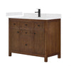 Custom image for Dark Walnut with Matte Black Trim / Carrara Cultured Marble / No Mirror