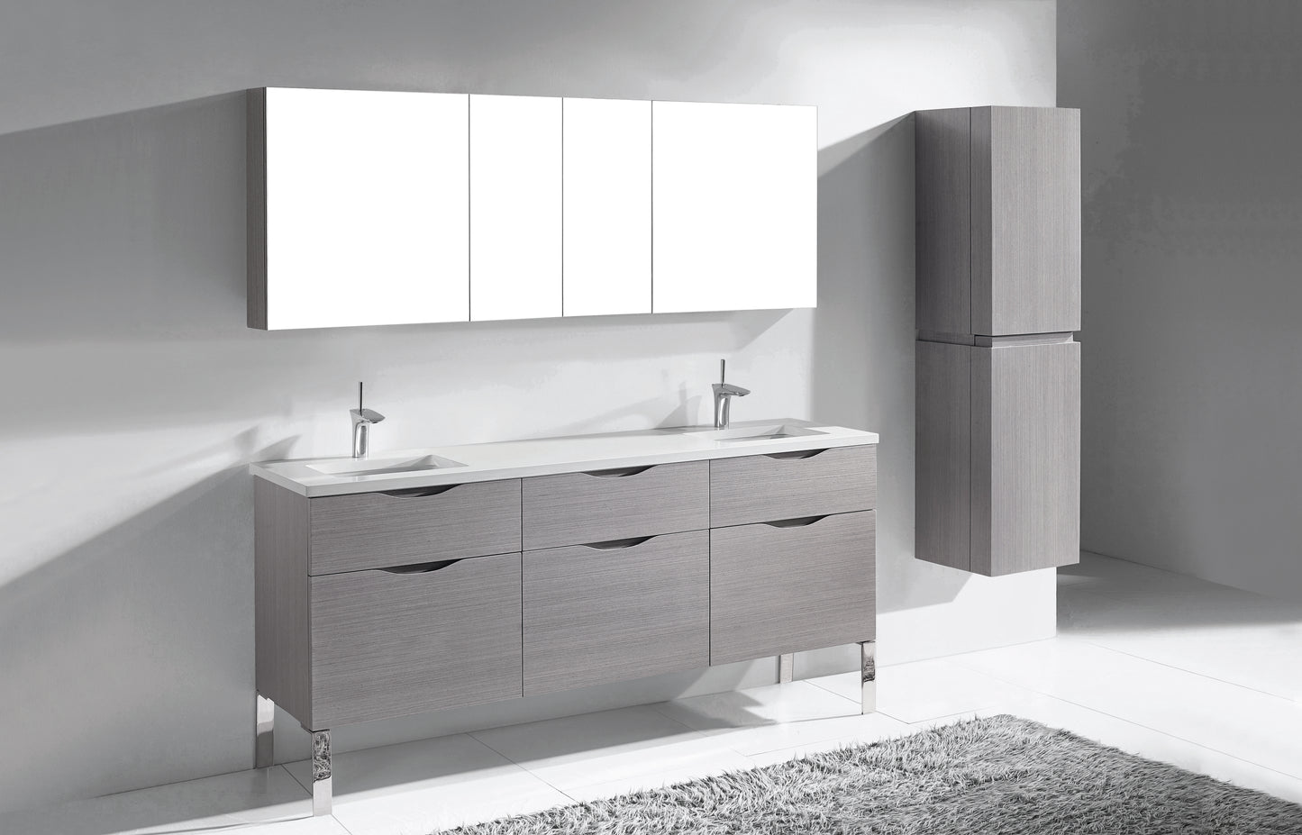 Milano 72" Free Standing Vanity Cabinet