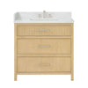 Custom image for Scandinavian Oak with Brushed Nickel Trim / Giotto Quartz / No Mirror