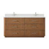 Custom image for Toasted Walnut with Brushed Nickel Trim / Giotto Quartz / No Mirror