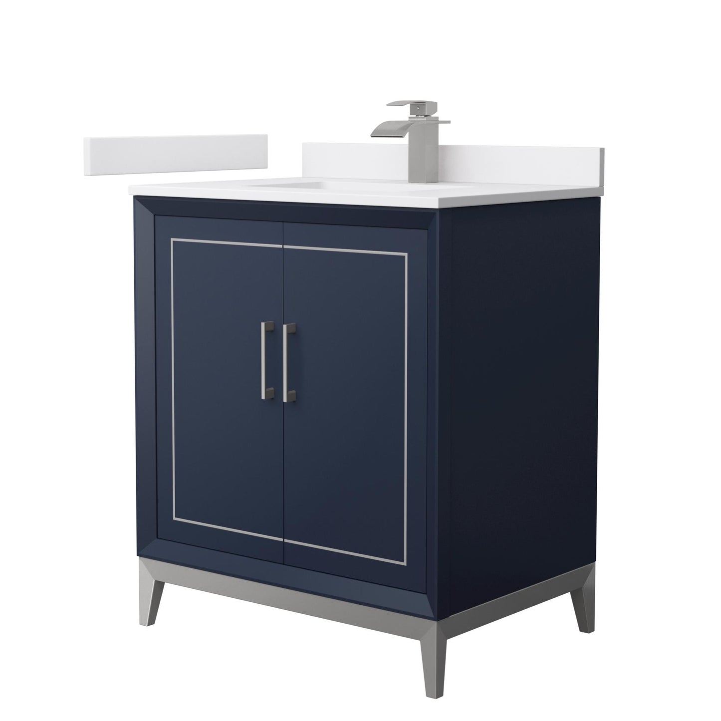 Marlena Bathroom Vanity with Countertop 30 inch Single Sink Single hole Faucet Setup