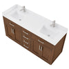 Custom image for Dark Oak with Brushed Nickel Trim / White Cultured Marble / No Mirror
