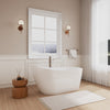 Custom image for White with Shiny White Trim and Brushed Nickel Faucet / 59