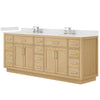 Custom image for Rift Oak with Brushed Nickel Trim / Carrara Cultured Marble / No Mirror