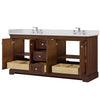 Custom image for Dark Walnut with Polished Chrome Trim / Giotto Quartz / No Mirror