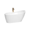 Custom image for White with Polished Chrome Trim and Brushed Gold Faucet / 59