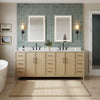 Custom image for White Oak with Matte Black Trim / Carrara Cultured Marble / No Mirror