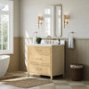 Custom image for Scandinavian Oak with Satin Bronze Trim / White Quartz / No Mirror