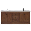 Custom image for Dark Walnut with Matte Black Trim / Carrara Cultured Marble / No Mirror