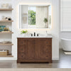 Custom image for Dark Walnut with Matte Black Trim / Giotto Quartz / No Mirror