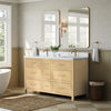 Custom image for Scandinavian Oak with Satin Bronze Trim / White Quartz / No Mirror