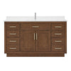 Custom image for Dark Oak with Brushed Nickel Trim / White Quartz / No Mirror