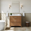 Custom image for Toasted Walnut with Brushed Nickel Trim / Giotto Quartz / No Mirror