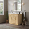 Custom image for Rift Oak with Brushed Nickel Trim / White Quartz / No Mirror